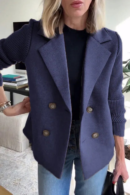 Blazer Élégant en Laine et Maille