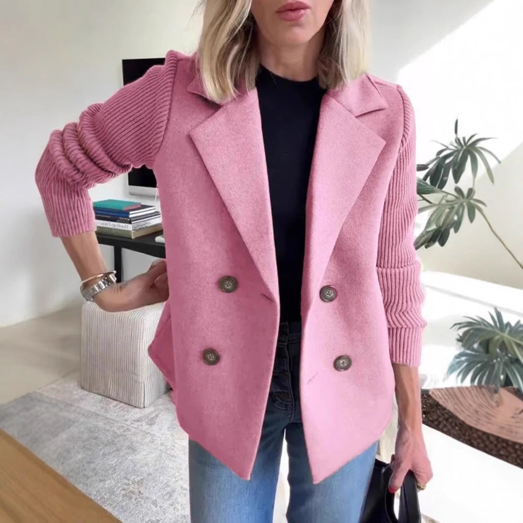 Blazer Élégant en Laine et Maille