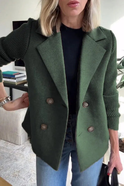 Blazer Élégant en Laine et Maille