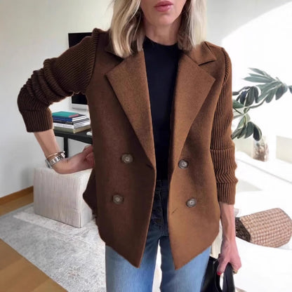 Blazer Élégant en Laine et Maille